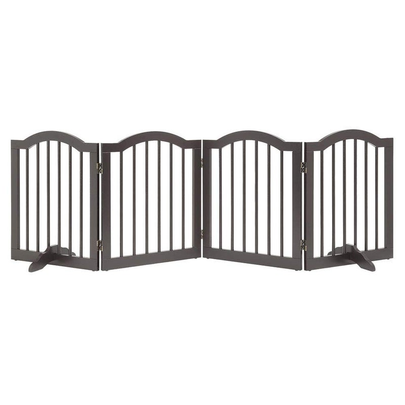 unipaws Support Feet for Wooden Pet Gate, Freestanding Dog Gate, Set of 2, Design for 0.71 inches Thickness Panel, Espresso - Image 4